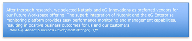 Nutanix Monitoring with eG Enterprise