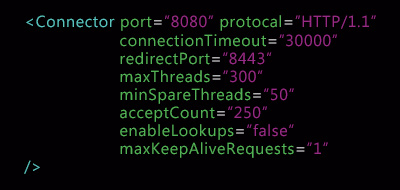 Tomcat connectors manage maxThreads attributes and more.