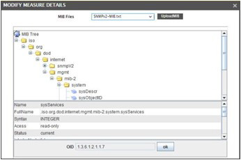 Loading and selecting SNMP MIB objects in eG Enterprise’s MIB browser