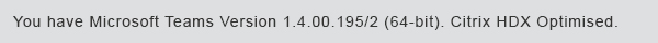 Microsoft Teams version