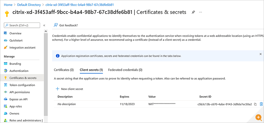 Expiry details of client certificates in Azure AD