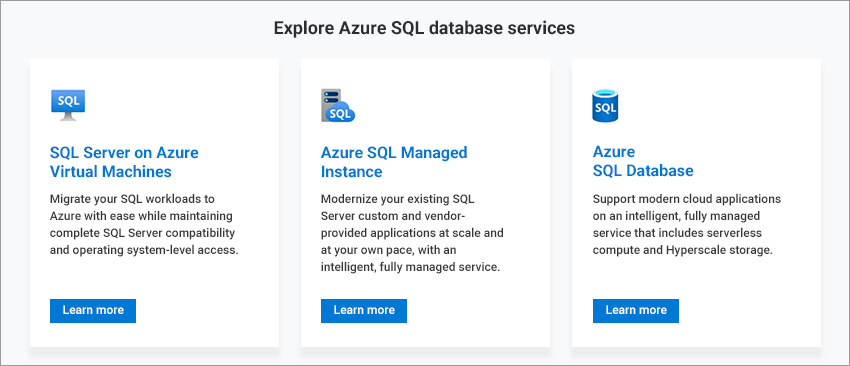 azure sql deployment options