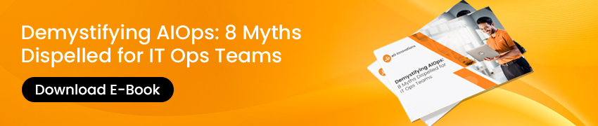 Banner to down load an eBook on AIOps myths