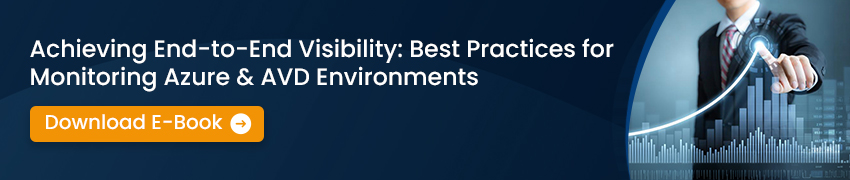 Clickable banner to a E-Book about best practices for monitoring Azure and AVD environments