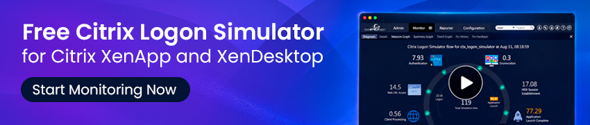 Clickable banner to access a free Citrix Logon Simulator