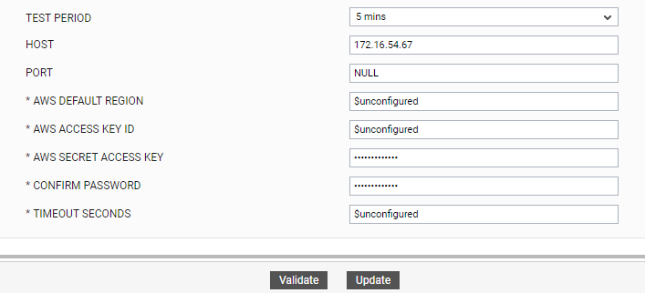 Configuration of AWS MSK Cluster test
