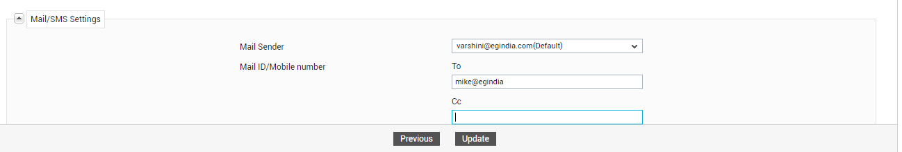 Specifying User's Email ID