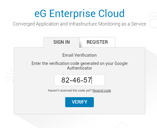 Specifying OTP/Code Received Via Google Authenticator