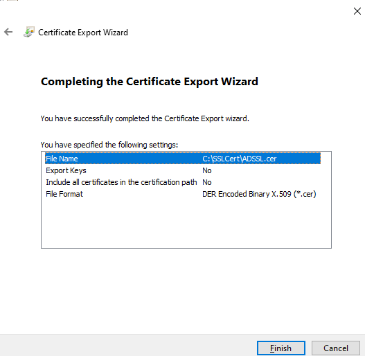 Finishing Export