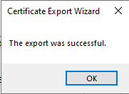 Cnfirmation that File Is Successfully Exported 
