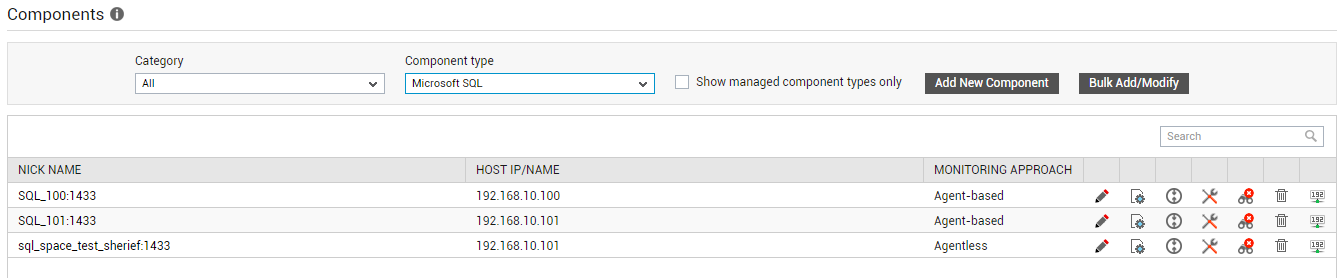 Selecting Component Type to be Modified