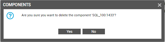 Confirmation Requested for Deleting Component