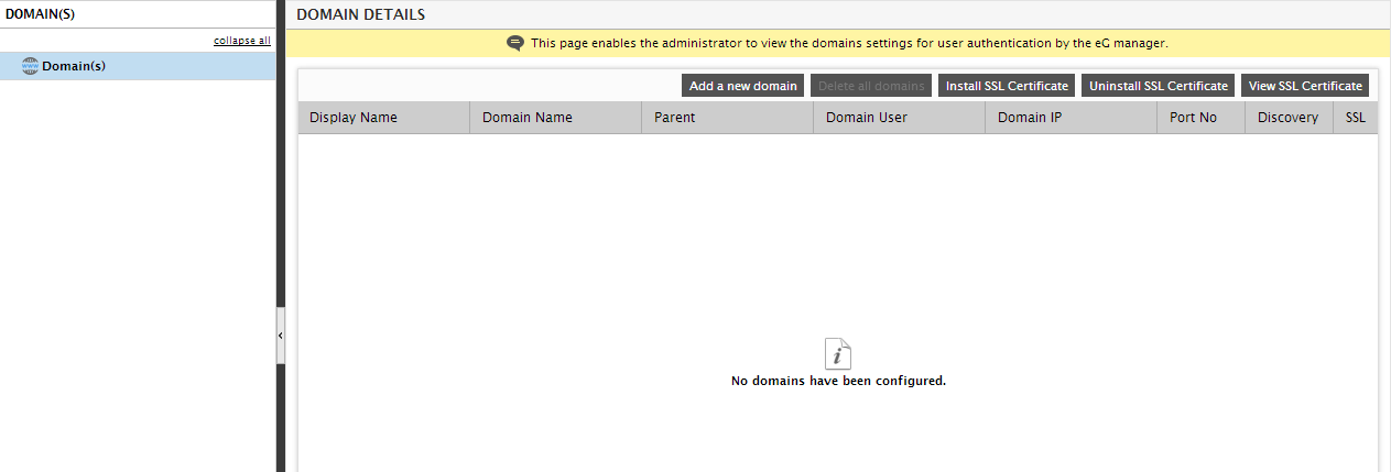 The DOMAIN DETAILS Page
