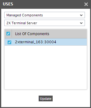 Selecting Component to be Added to Topology