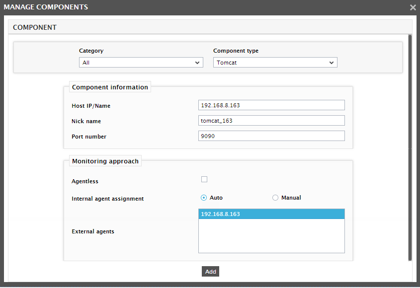 Managing New Component
