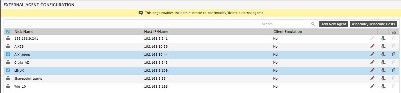 deleting external agents