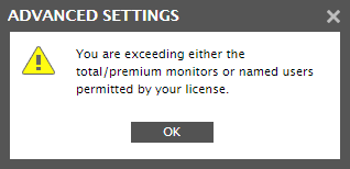 Not Enough Licenses Message