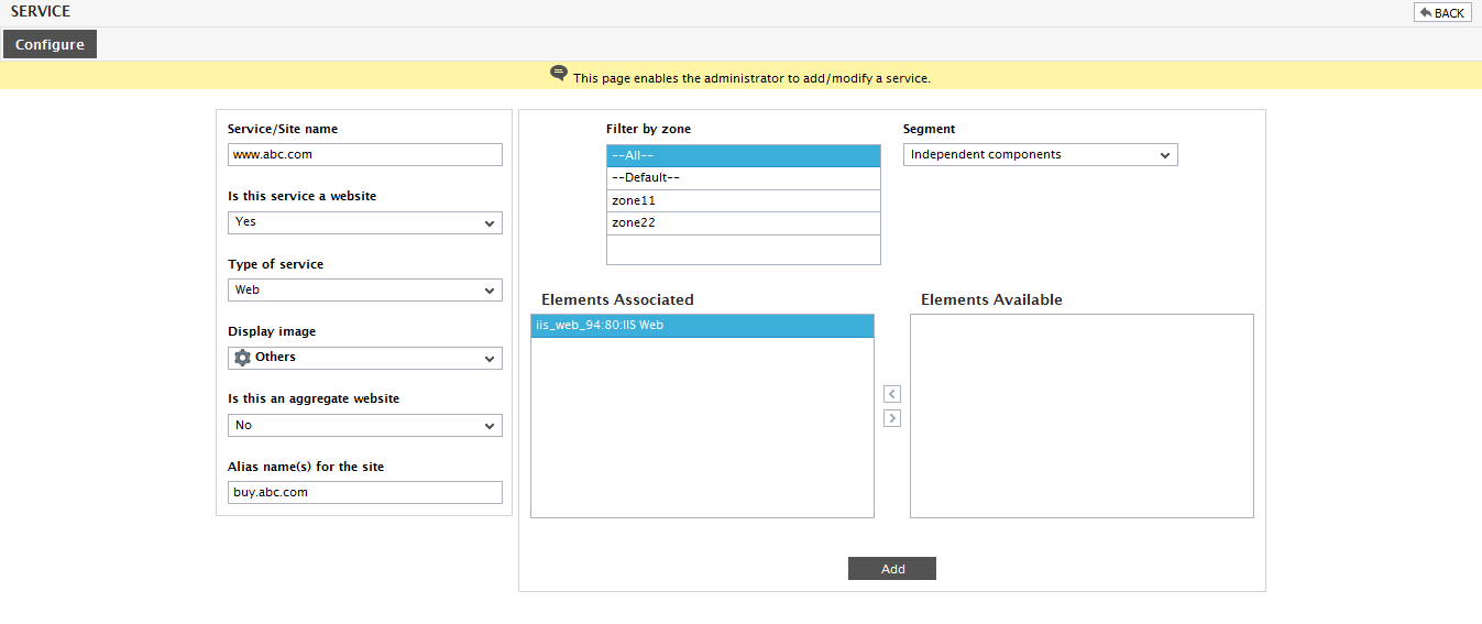 Configuring Web Site