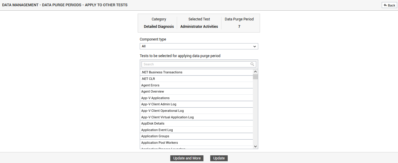 Applying DD Cleanup Frequency of One Test to Others