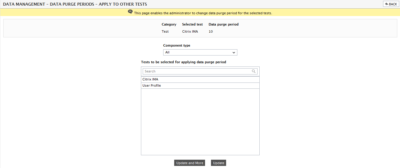 Applying Cleanup Frequency of One Test to Others
