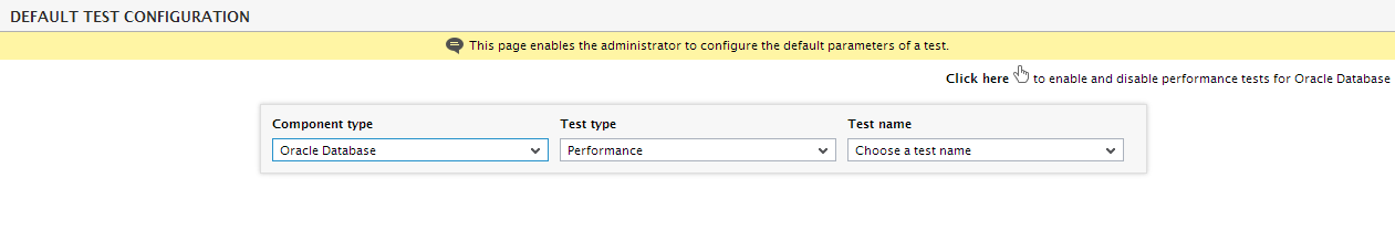 Selecting Test for Configuration 