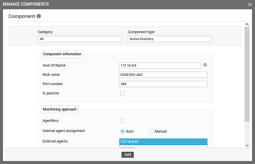 Managing Discovered Component