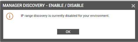 Successfully Disabling IP Range-based Discovery