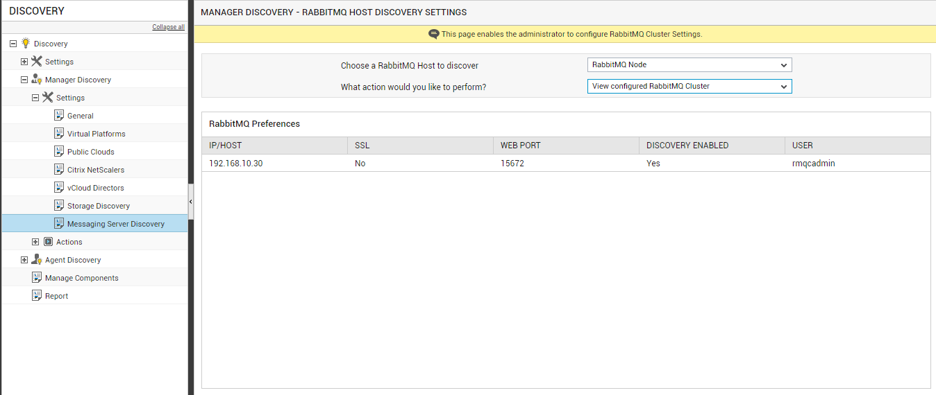 RabbitMQ Clusters Configured for Discovery