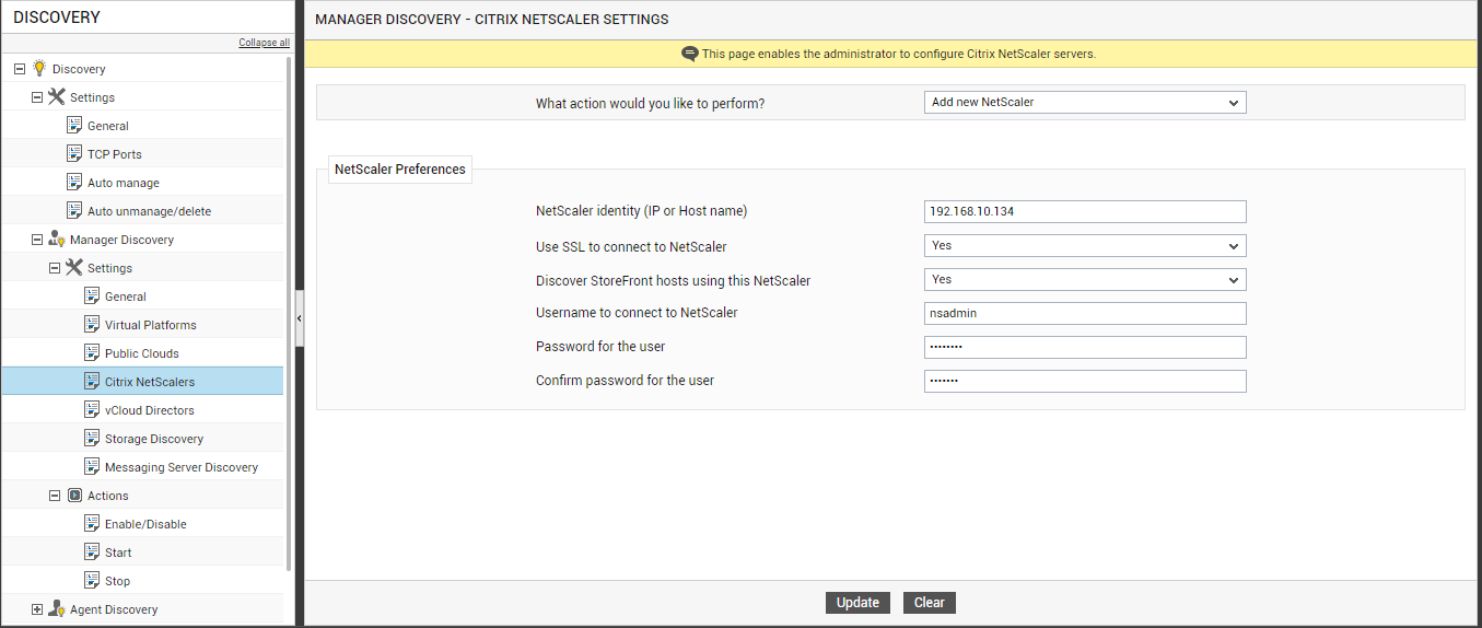 Configuring Citrix NetScaler for StoreFront Discovery