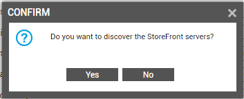 Confirmation of Citrix StoreFront Discovery