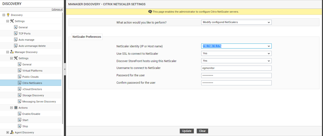 Modifying Credentials of Citrix NetScaler