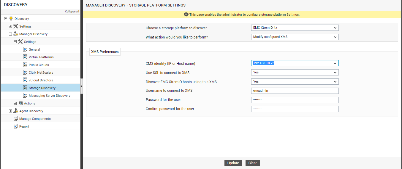 Modifying Details of XMS Management Server