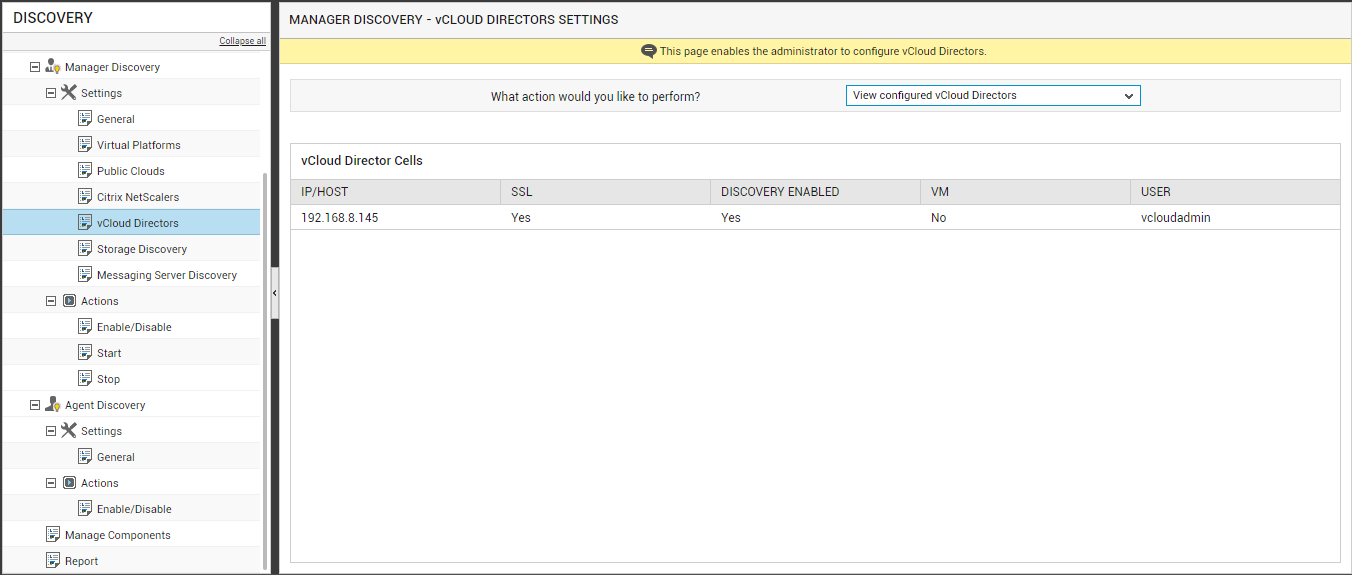 Details of VMware vCloud Director Cell