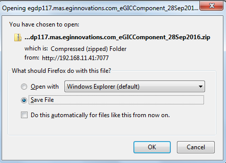 Saving Exported Configuration