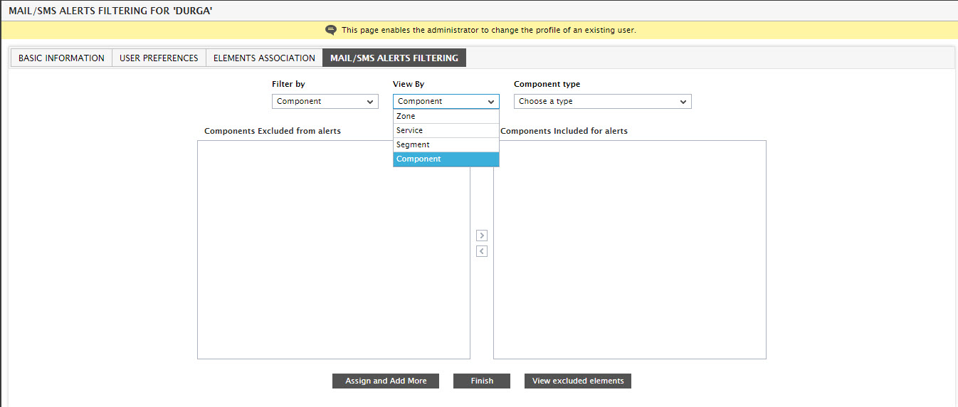 Selecting View By Option
