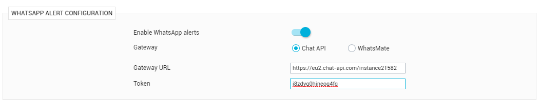 Enabling WhatsApp Alerting via Chat API