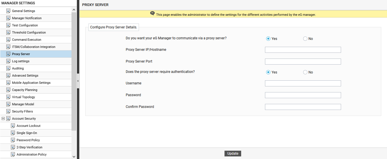 Configuring Log Settings