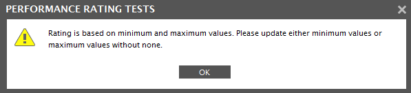 Message that Both Min and Max Values Cannot be None