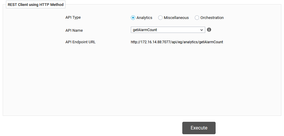 Executing API to Retrieve Current Alarms