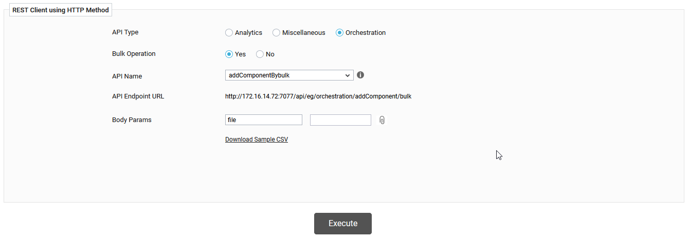 Choosing to Download Sample CSV File