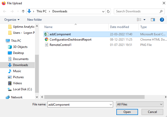 Uploading CSV File