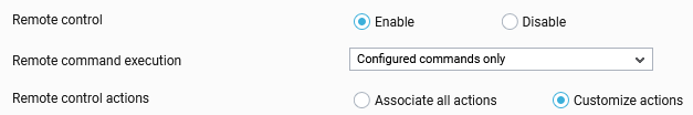 Selecting Command for Remote Execution