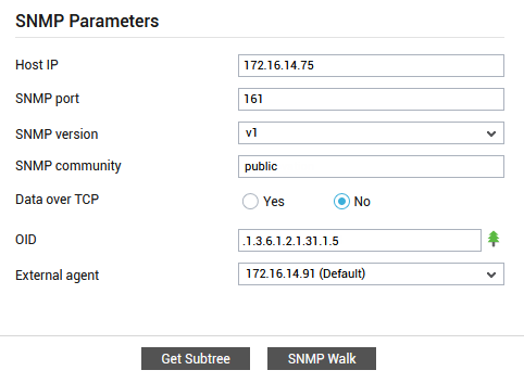 SNMP Parameter Configuration