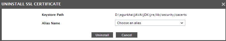 Uninstalling SSL Certificate
