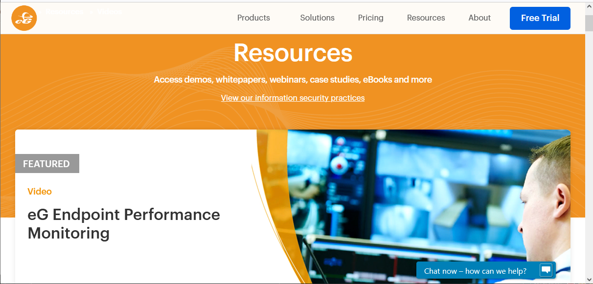 Viewing Video Resources from eG Admin Interface