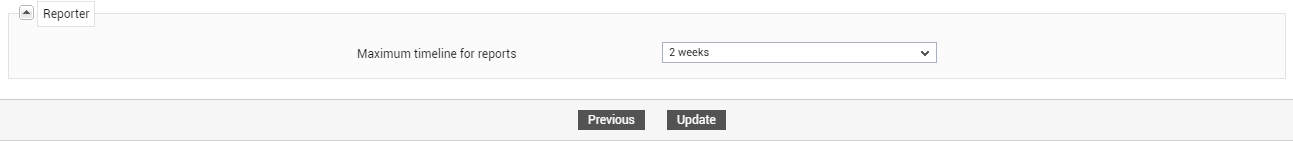 Configuring Reporter Settings for New User
