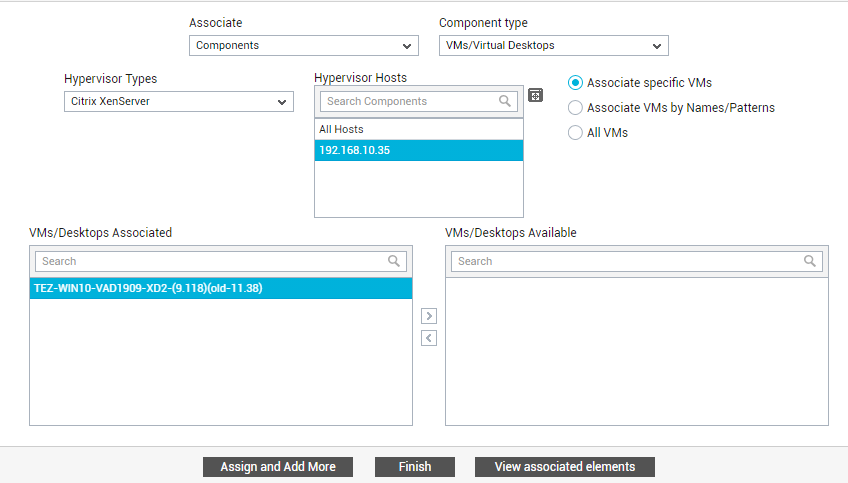 Associating Virtual Machines with Entity