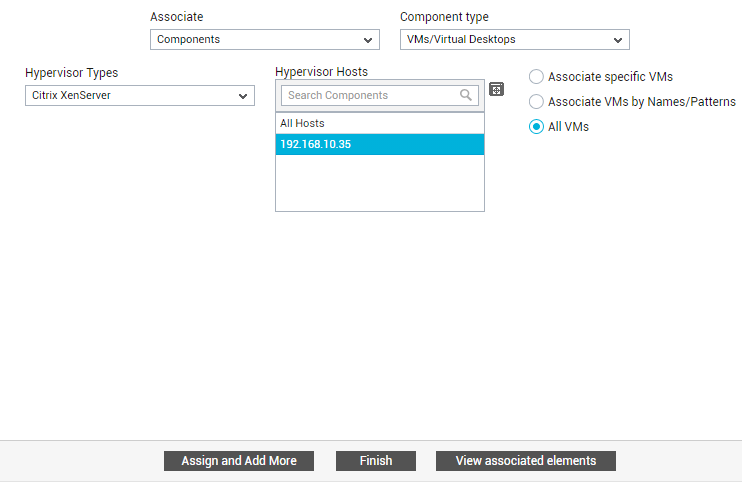 Associating All VMs on Hypervisor with Entity