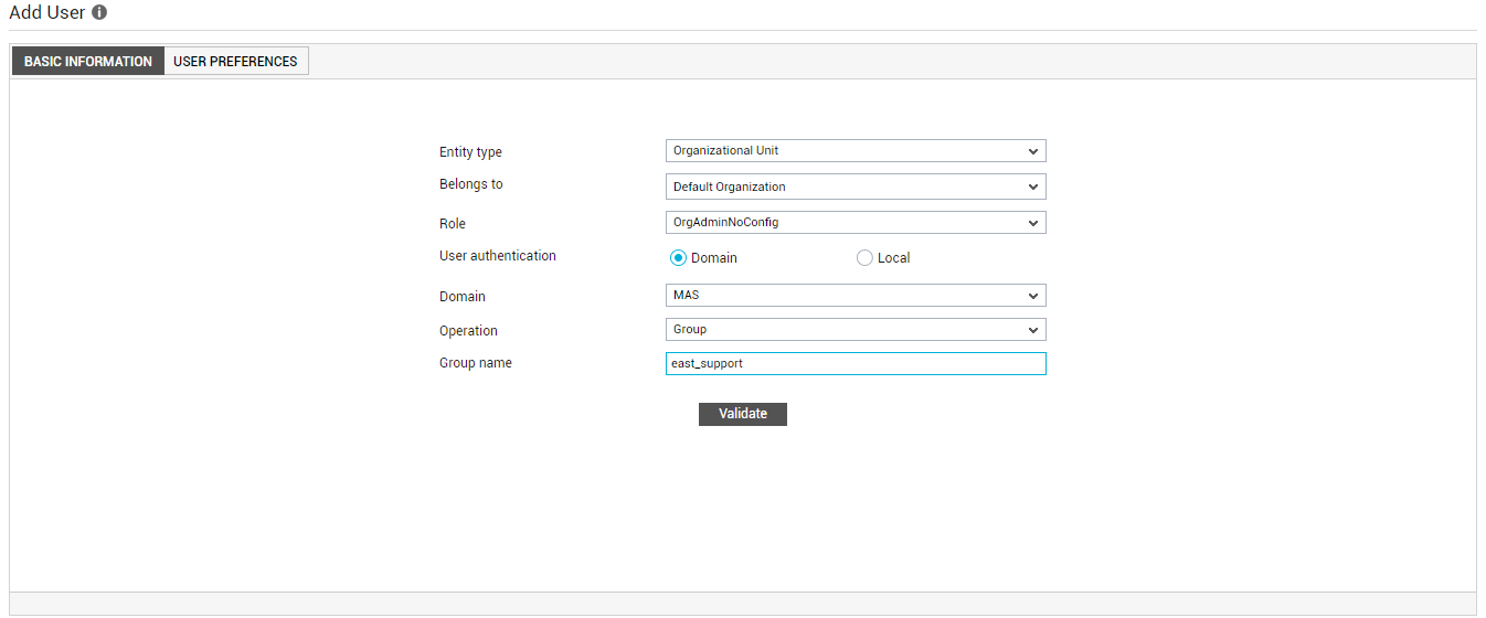 Validating Domain Group Specified Manually