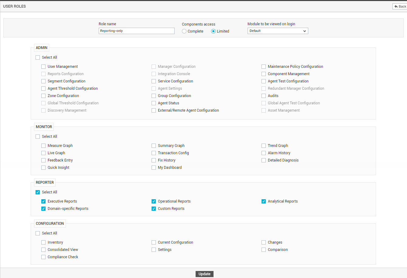 Creating New User Role